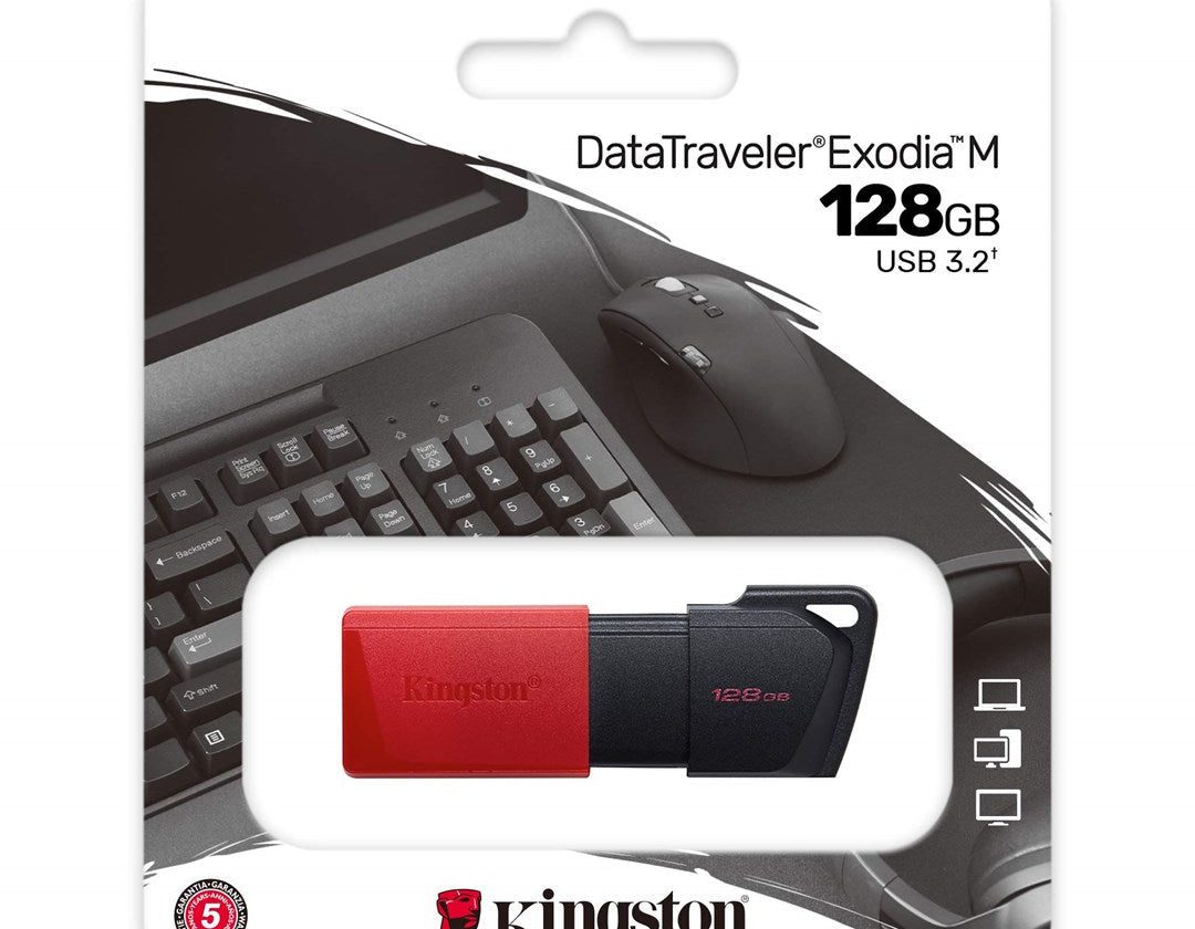 Kingston DataTraveler Exodia M DTXM da 128 GB con cappuccio scorrevole